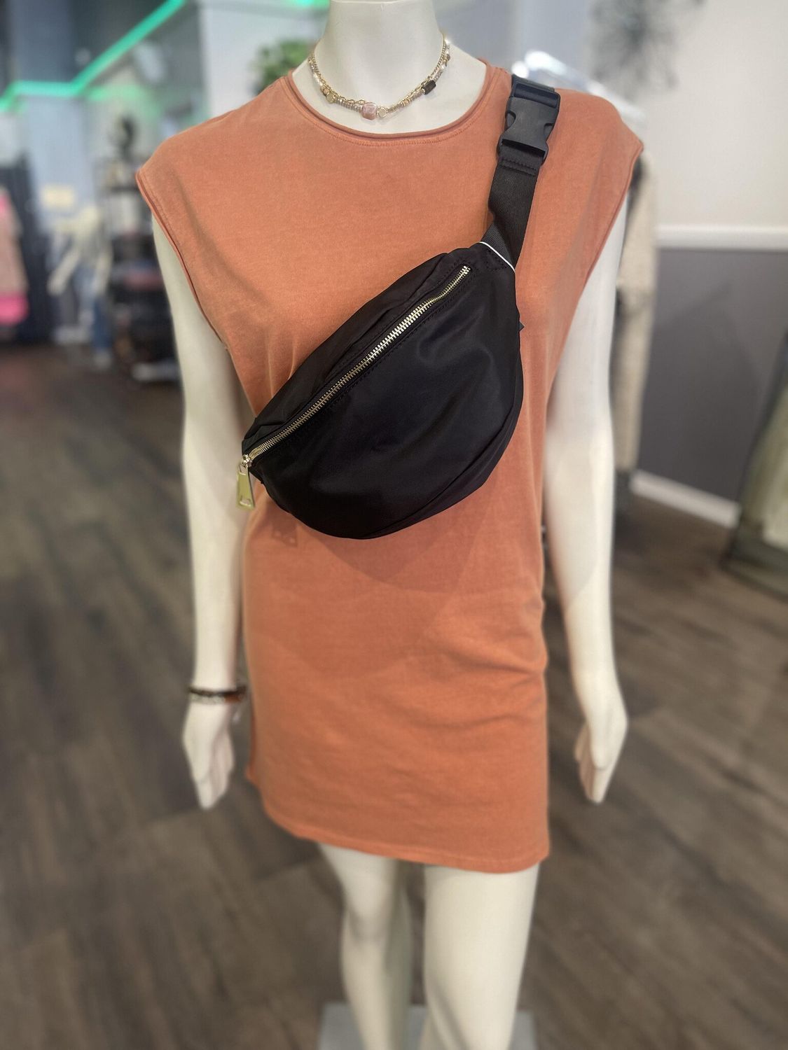 Raw Hem Mini Dress - Clay