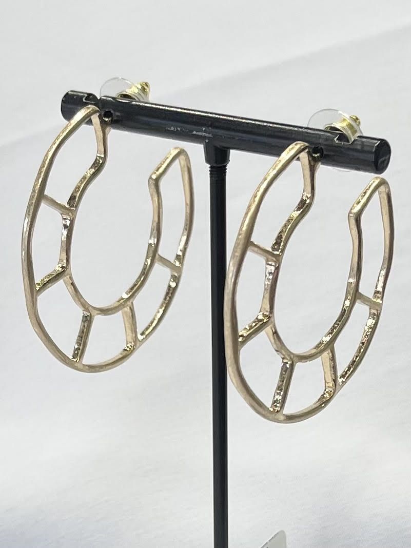 Jagged Yellow Circle Earrings