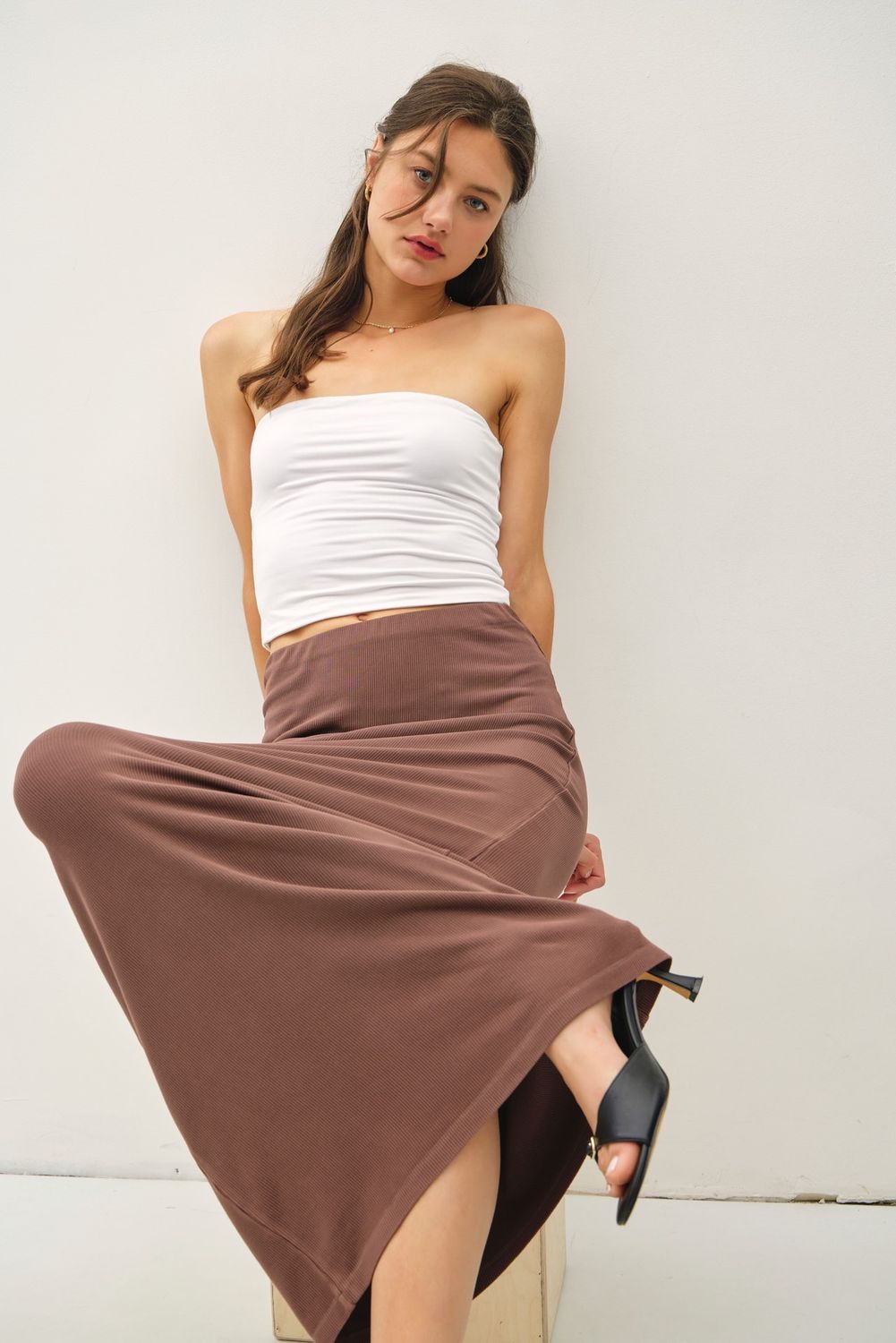 Maxi Pencil Skirt - Choco
