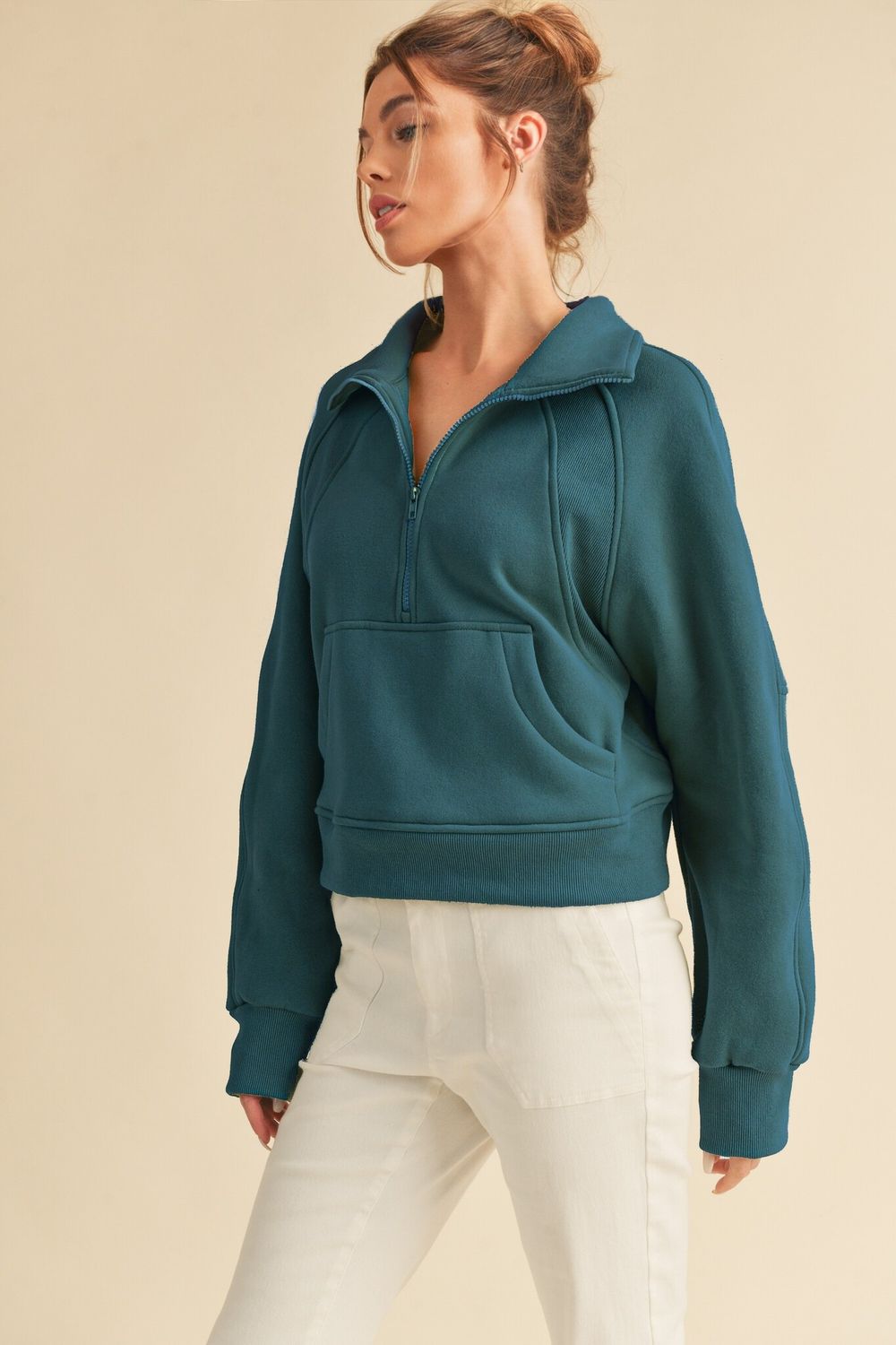 Kenzie Half Zip - Teal