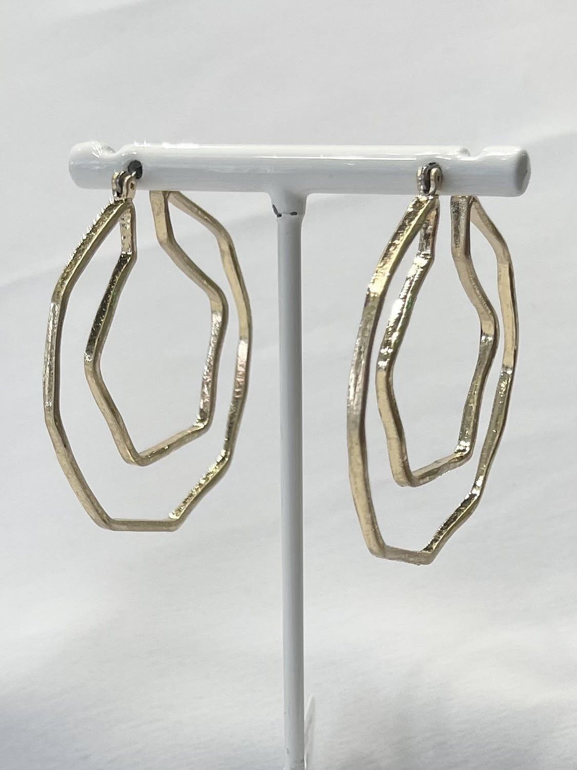 Rigid Yellow Circle Earrings