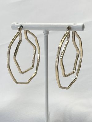 Rigid Yellow Circle Earrings