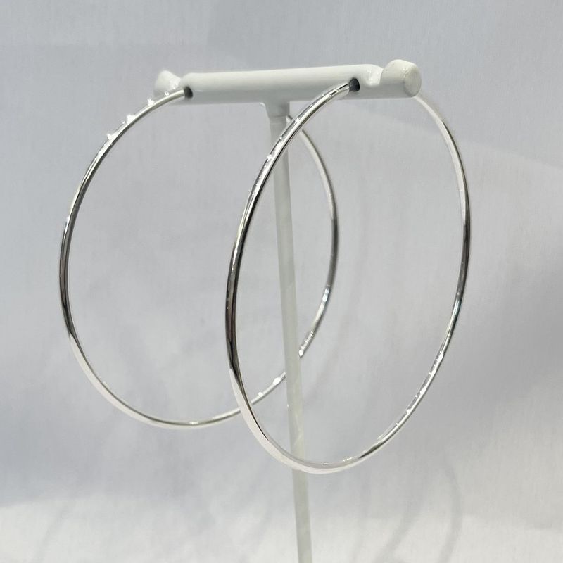X Large Silver Hoops