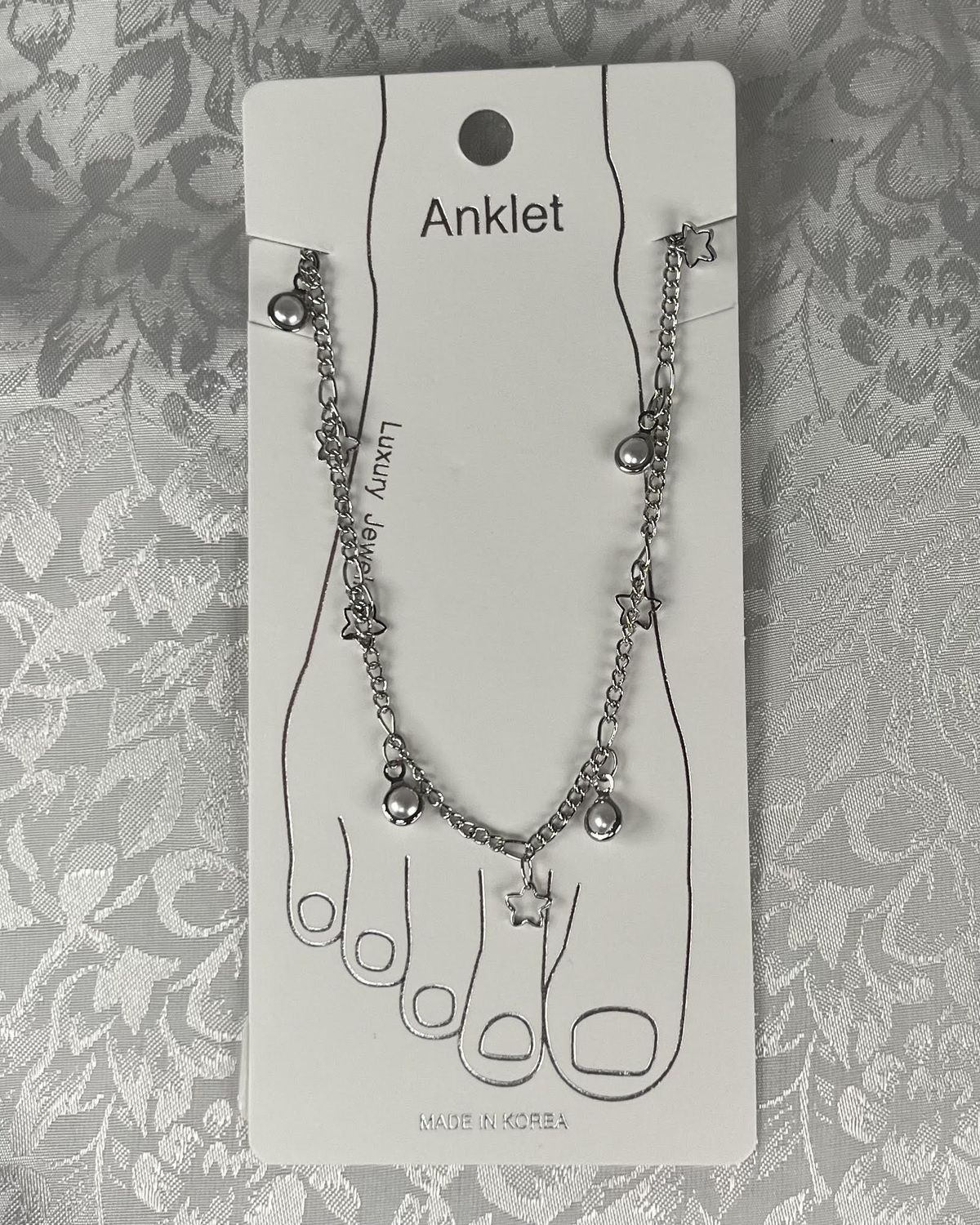Silver Star Anklet