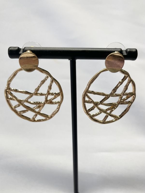 Gold Webbed Earrings