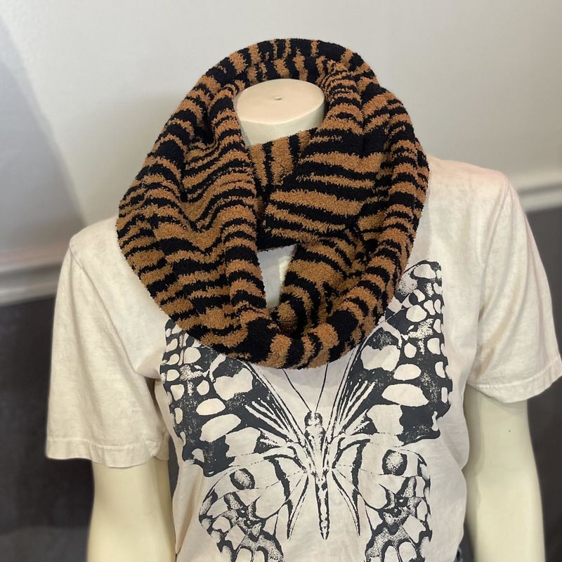 Brown &amp; Black Zebra Scarf