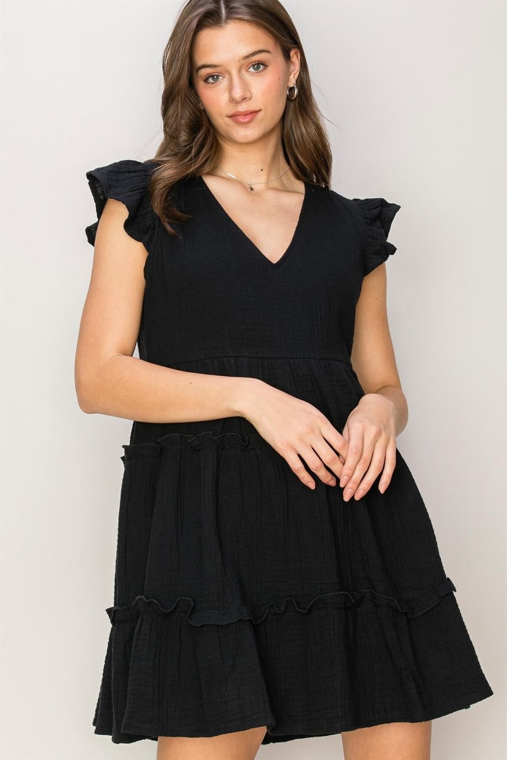 Looking Flirty Mini Dress - Black