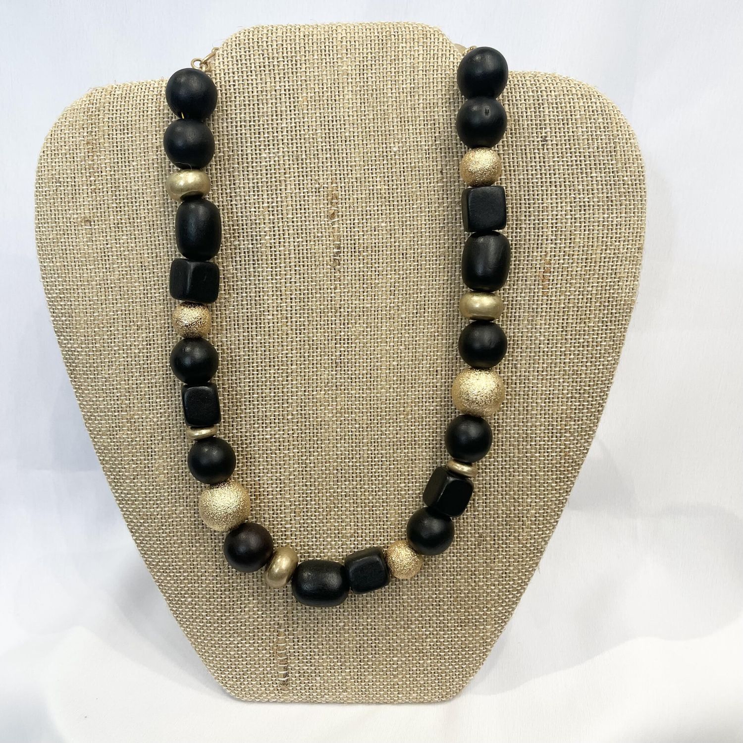 Black Beaded Necklace