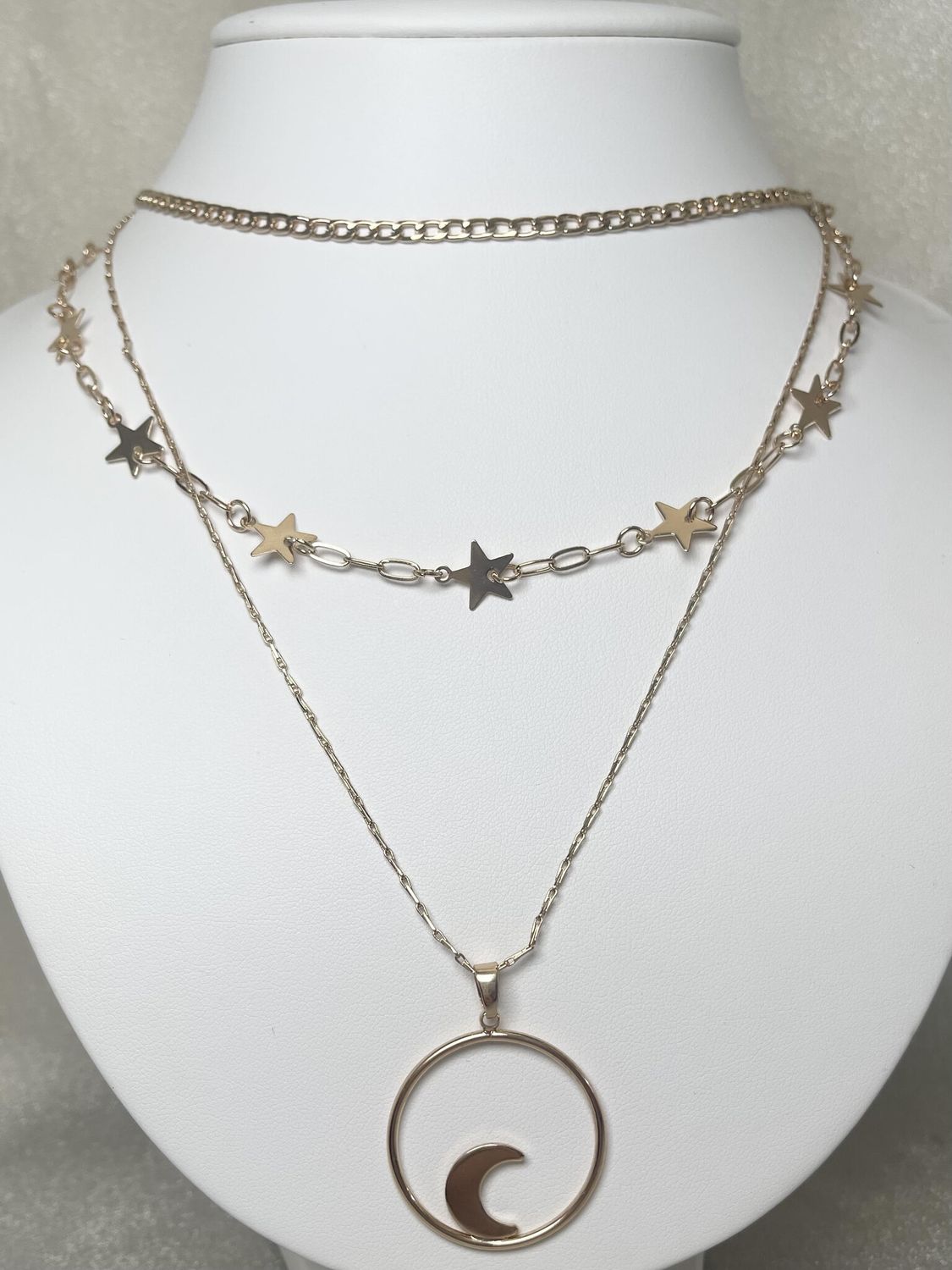 Layered Moon Necklace