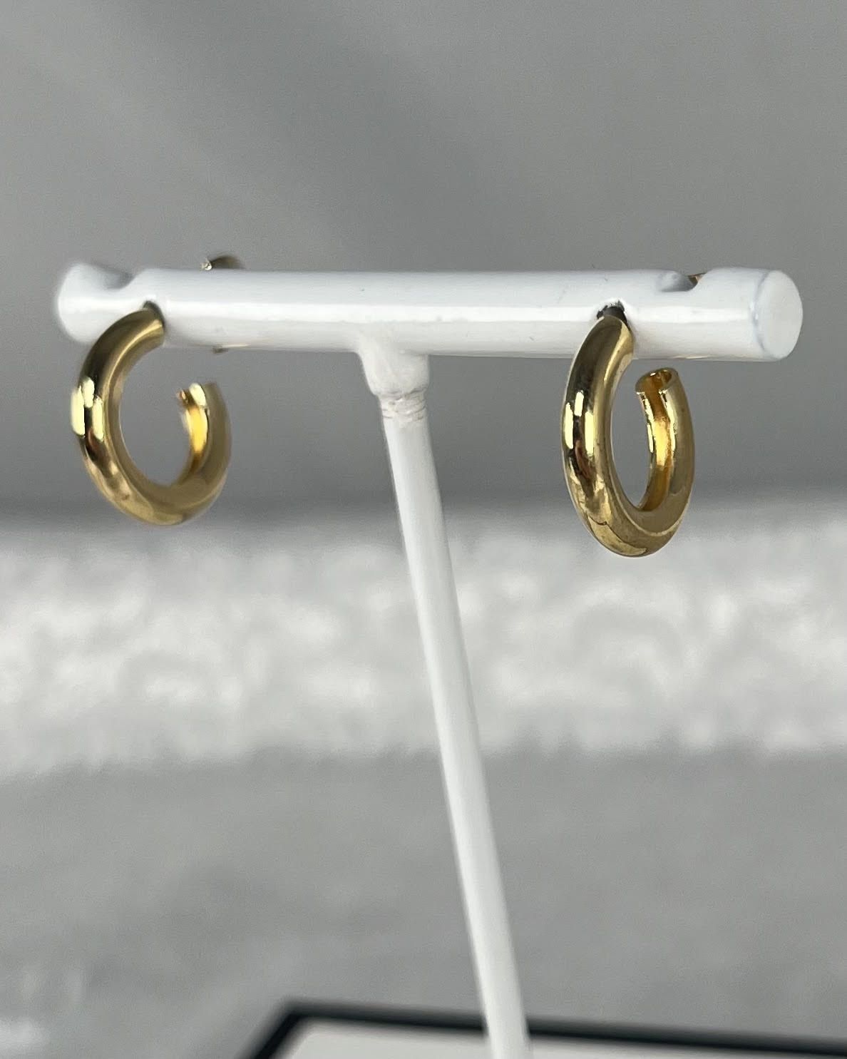 Thick Gold Small Hoops