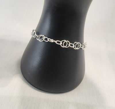 Silver Textured Bracelet