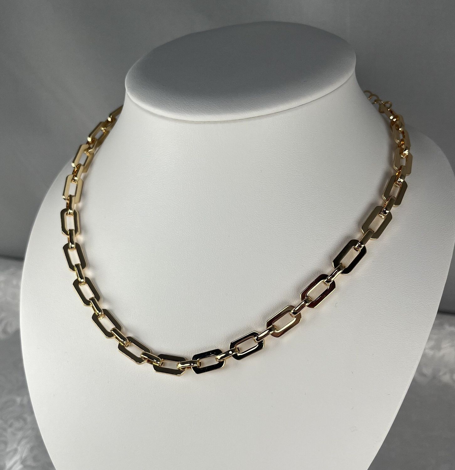 Yellow Thick Link Necklace