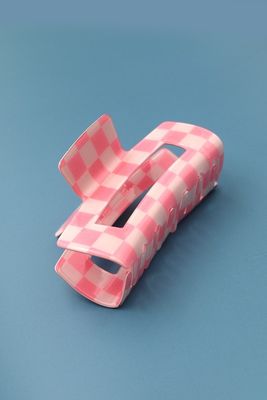 Large Checkered Claw Clip