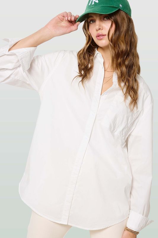 Haley Button Down Top - White