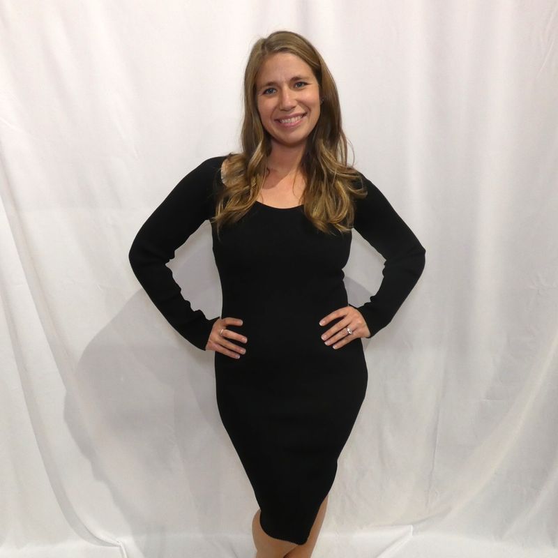 Mariana Knit Bodycon Dress - Black