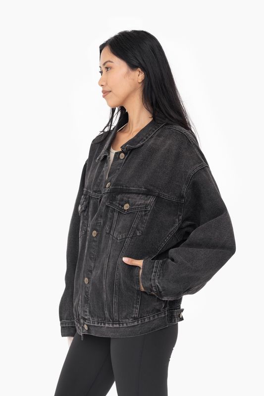Katy Denim Jacket - Charcoal