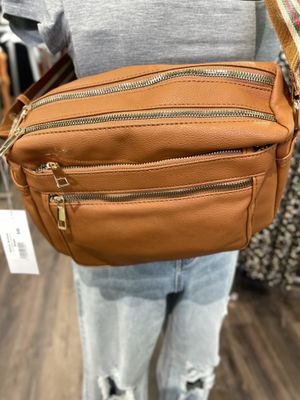 Large Multi Zipper Crossbody (Multiple Colors)