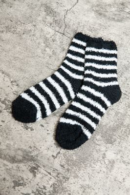Fleece Stripe Fuzzy Socks