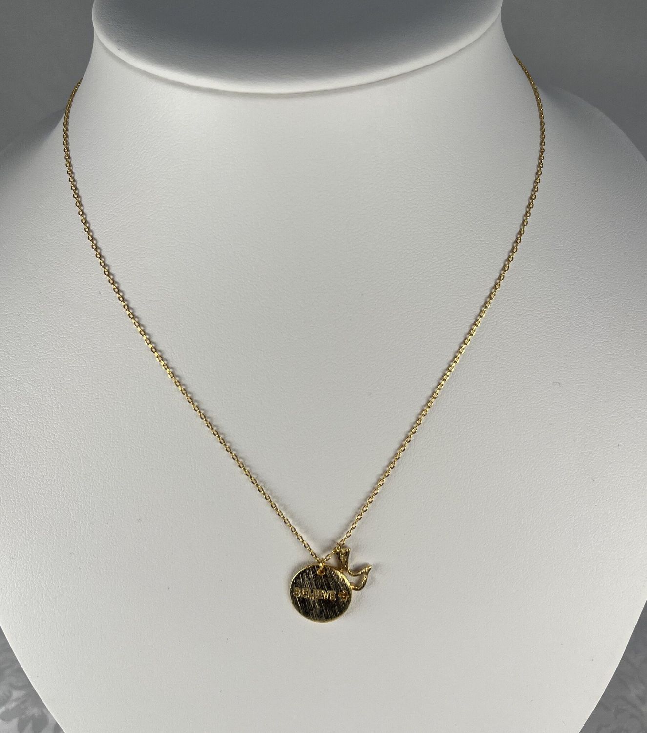Believe Necklace, Color: Gold
