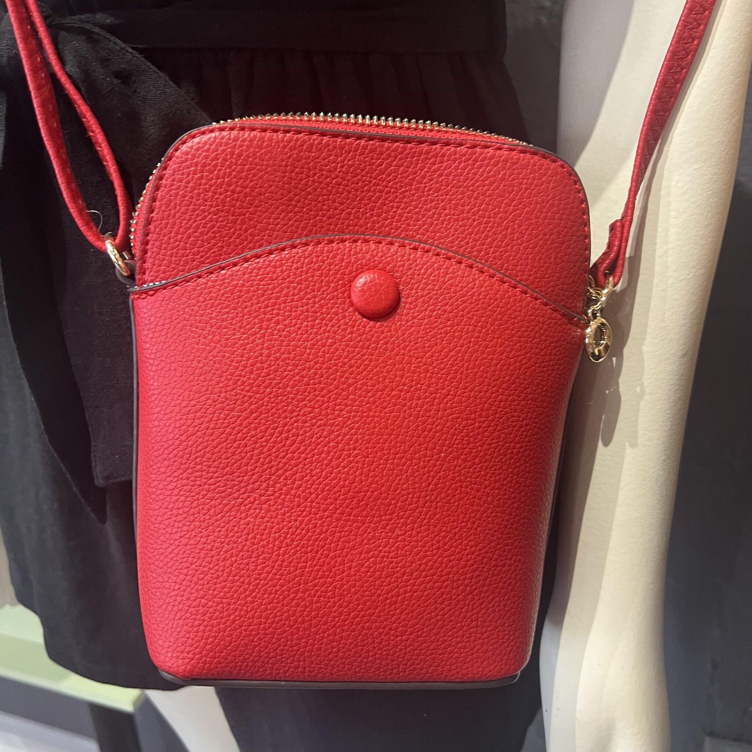 Crossover Bucket Bag, Color: Red