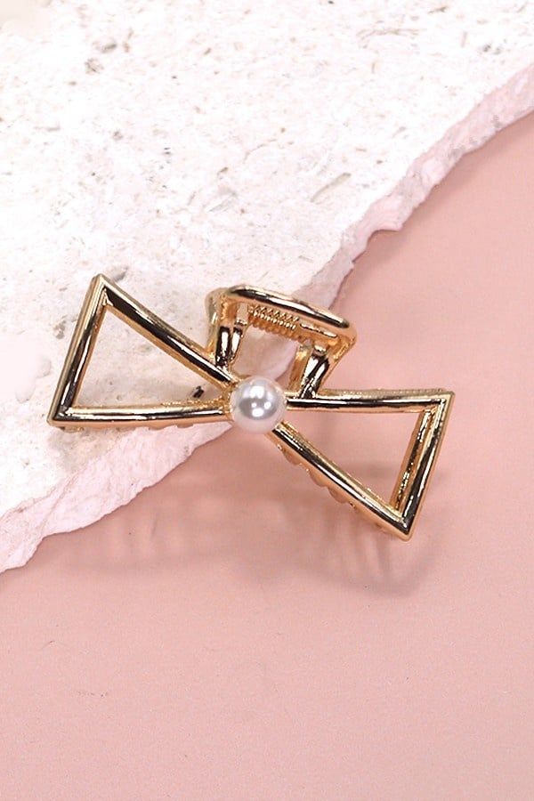 Mini Gold Claw Clips, Size: Bow