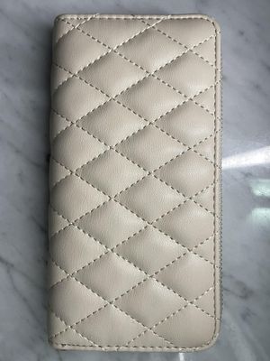 Quilted Wallet, Color: Latte