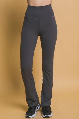 High Waist Flare Leggings - Coal Grey
