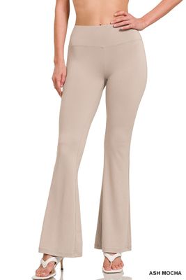 Buttery High Waist Flare Leggings - Ash Mocha