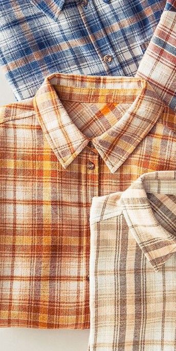 Rori Plaid Flannel Button Down Shirt - Mellow 