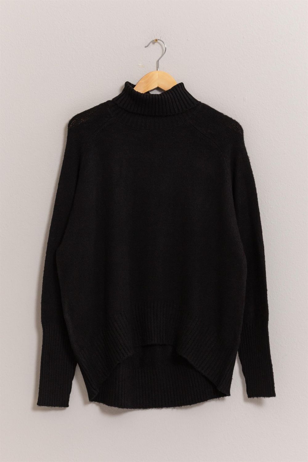 Maggie Oversized Turtleneck - Black