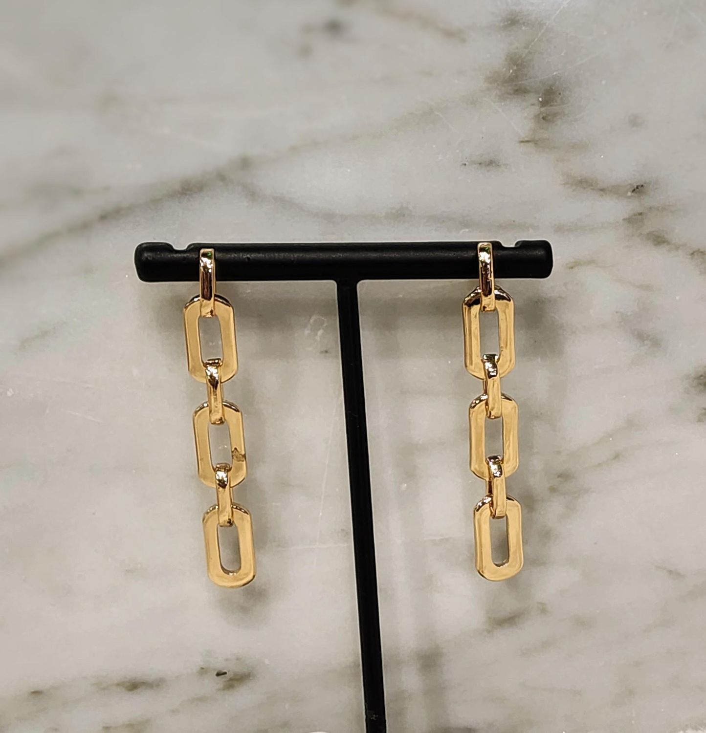 Gold Chain Link Earrings