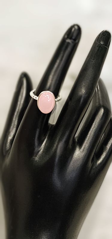 Silver Rose Quartz Ring