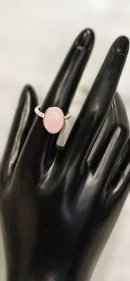 Silver Rose Quartz Ring