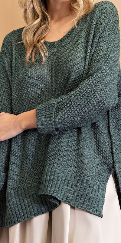 Lisa Crew Neck Sweater - Sea Green