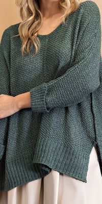 Lisa Crew Neck Sweater - Sea Green