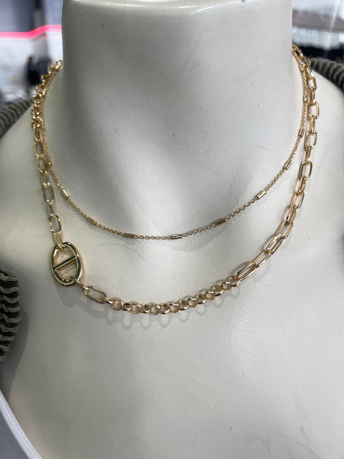 Gold Layered Link Necklace