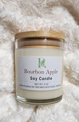 Bourbon Apple Candle 6oz Cork Lid