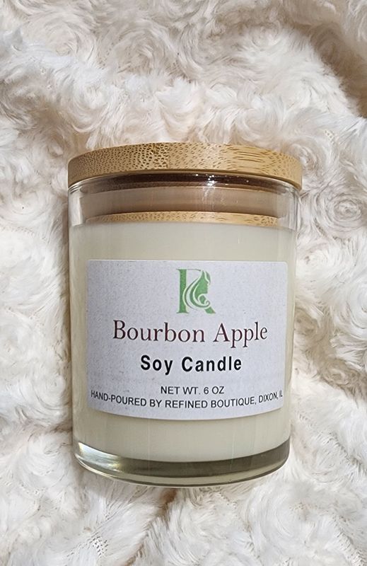 Bourbon Apple Candle 6oz Cork Lid