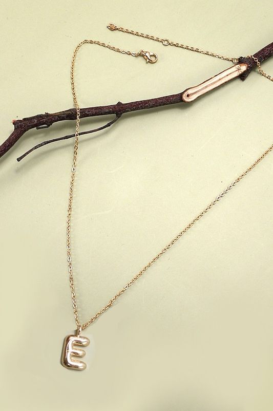 Gold Initial Bubble Necklace