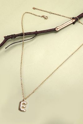 Gold Initial Bubble Necklace