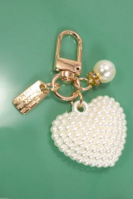 Pearl Heart Keychain
