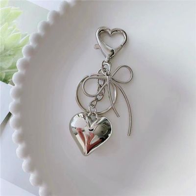 Silver Heart Keychain