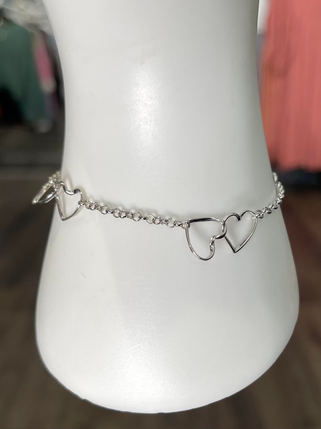 Silver Hearts Bracelet