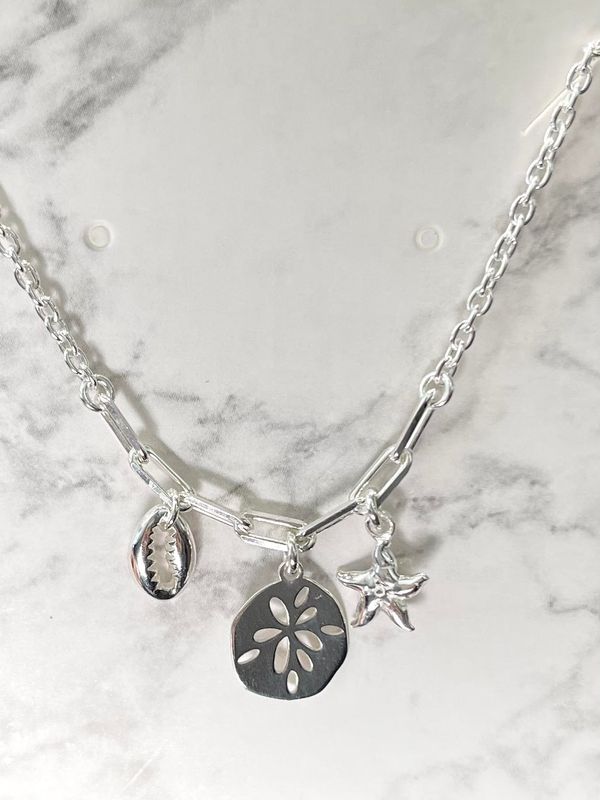 Silver Seashell Anklet