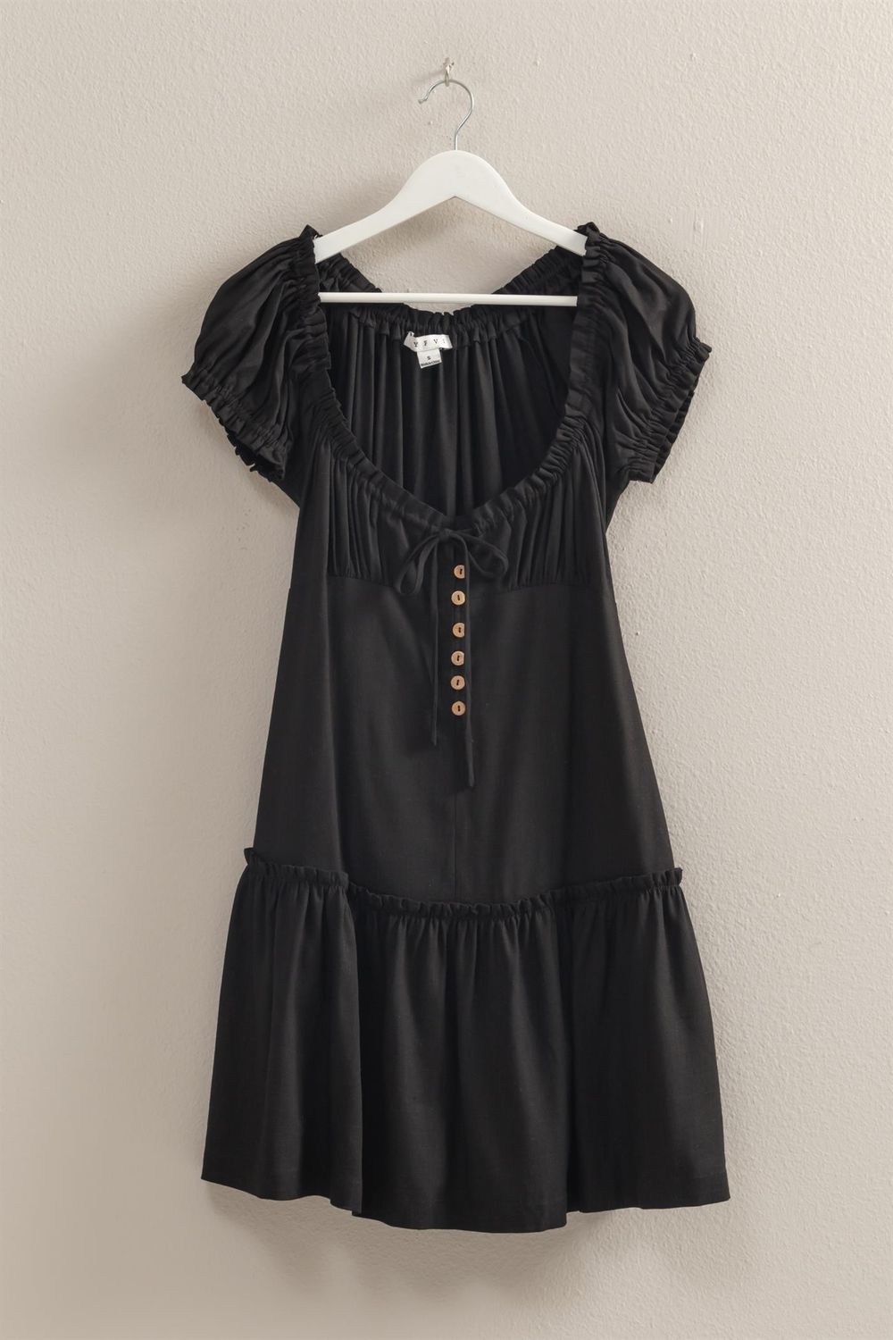 Lainey Linen Dress - Black