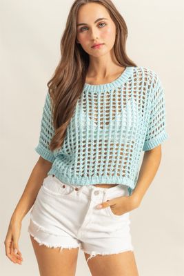 Blake Knit Top - Blue
