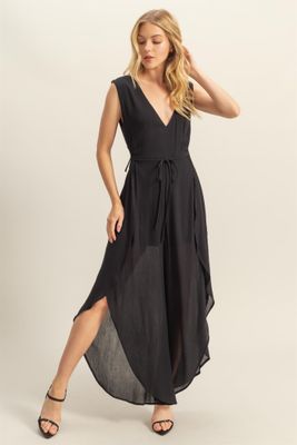 Jamie Flowy Jumpsuit - Black