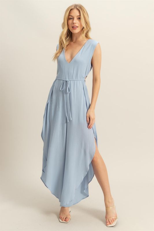 Jamie Flowy Jumpsuit - Blue