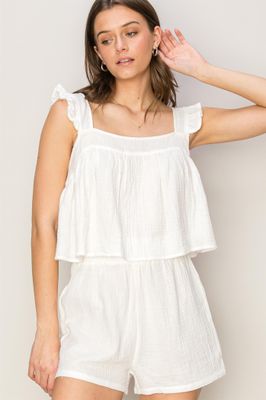 Off To Brunch Top - White