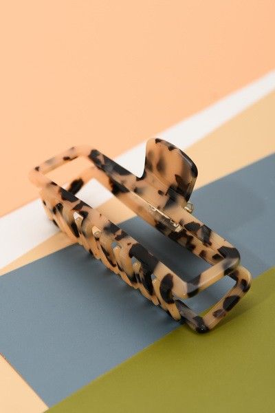 Large Skinny Claw Clips, Color: Cream tort